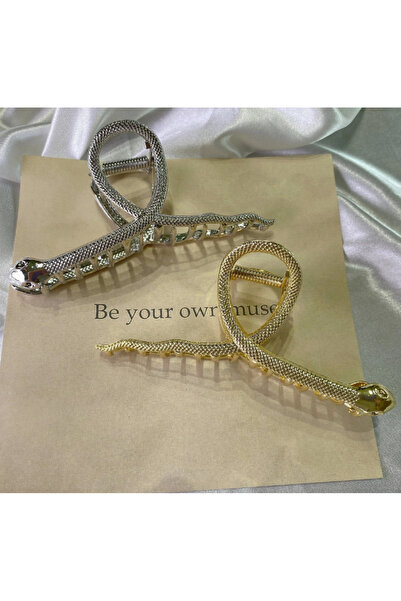 cityvision Silver Color Metal Snake Model 11 cm Luxury Hairpin