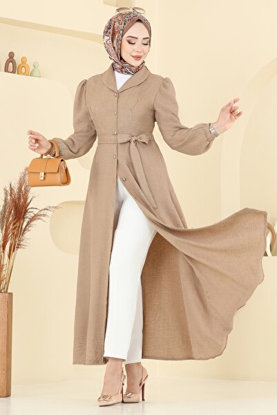 ModaMerve Beli Kuşaklı Sofia Elbise 9162PLK541-MS Vizyon