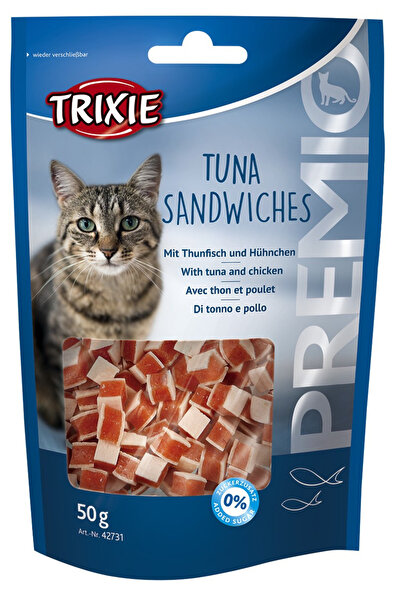 Trixie Recompense Pentru Pisici, Premio, Sandwichuri Cu Ton Si Pui, 50 g, 42731