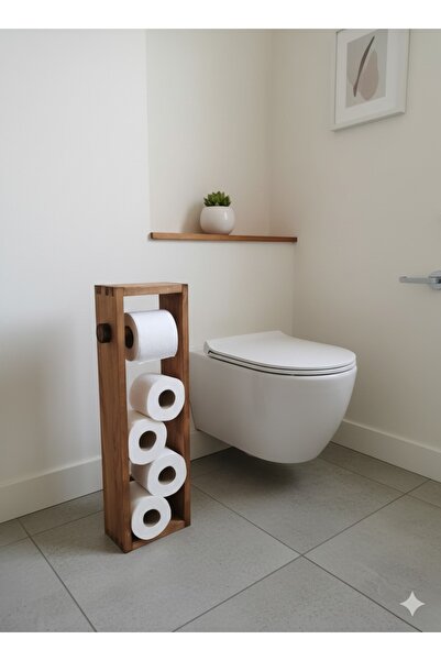 woodretro Suport din lemn pentru hârtie igienică. Suport pentru hârtie igienică.