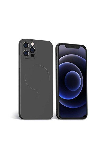 Flippy Husa protectie compatibila cu Apple iPhone 12 Mag Safe Silicone Negru