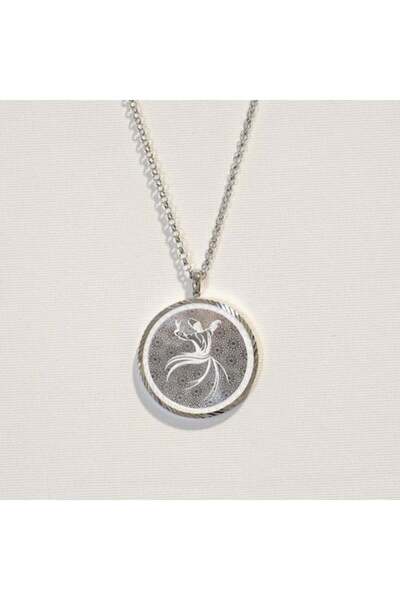 aga kulche Mevlana 1 Ons Gümüş Çerçeve Kolye