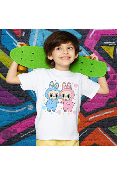 OEM Παιδικό μπλουζάκι Unisex λευκό με με τύπωμα , 100% βαμβάκι, 704