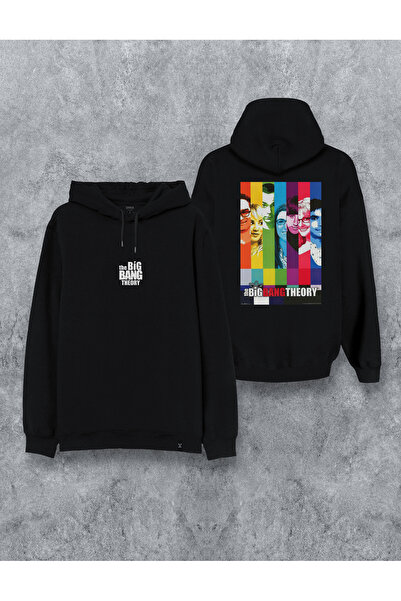 MODA The Big Bang Theory Printed Black Hooded Hoodie Sweatshirt Hoodie
