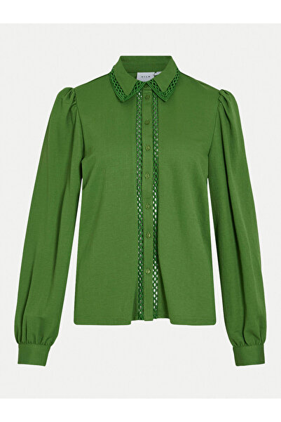 VILA Γυναικείο Πουκάμισο 14102290 Πράσινο