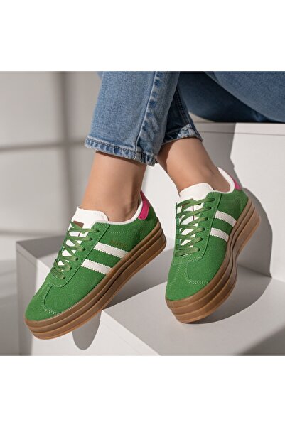 BMoD Teniși verzi de damă cu talpă maro MOD11866