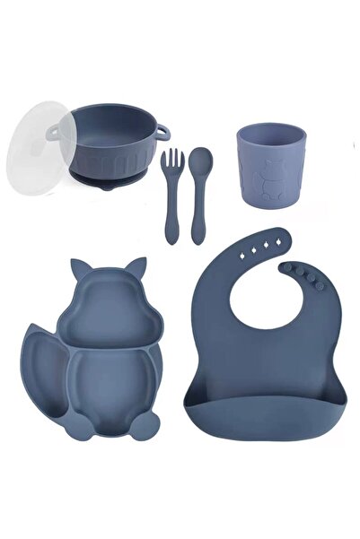 Denn Store Set hranire din silicon pentru copii – 6 piese, din silicon BPA fr...