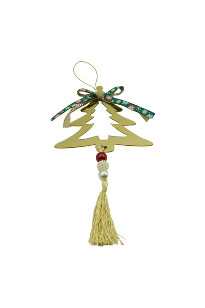 Toolsy Ornament de brad de Crăciun, Flippy, Brad, Auriu, Strălucitor, 15*28CM...