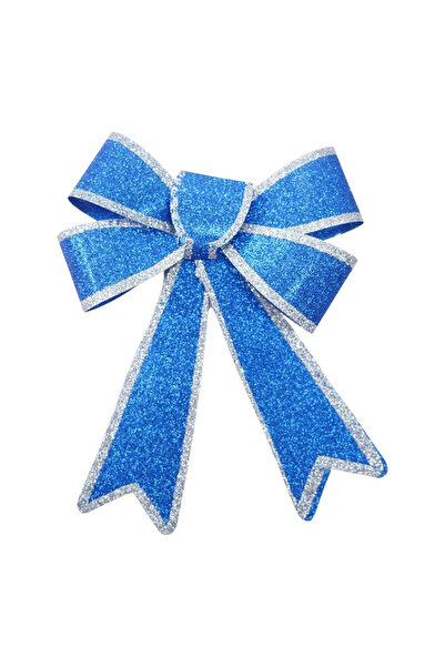 Toolsy Husă pentru brad de Crăciun, albastră, cu margini argintii, 13 x 18 cm...