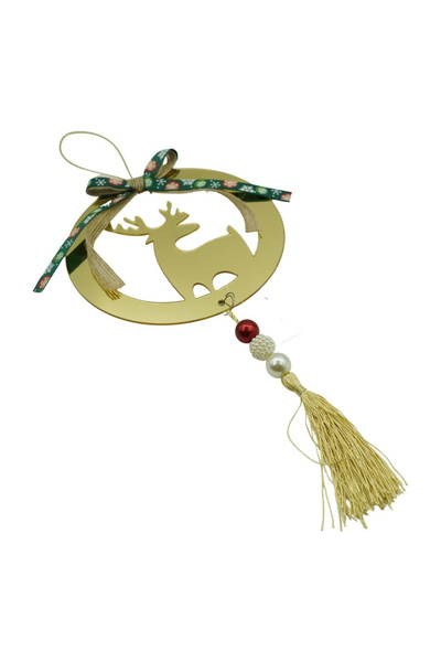 Toolsy Ornament de Crăciun, Flippy, Ren, Auriu, Strălucitor, 15*25CM, Acrilic...