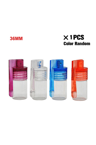 Choice 36mm 1Pc 36MM 51MM Glass Jar Storage Case with Spoon Glass Bottle Pill Case Container Home Accessori