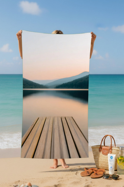 BETHA Sea Printed Cotton Beach Towel – Patterned Design – 75X150 cm