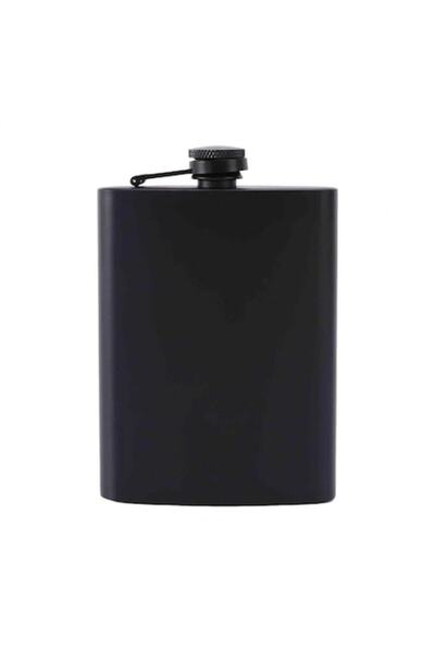 dalimag Pocket flask made of stainless steel with 180 ml capacity, black,