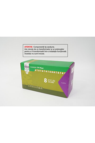 Flippy Secțiune de instalare de Crăciun, tip plasă, 320 LED-uri, 3 m x 3 m, 8...