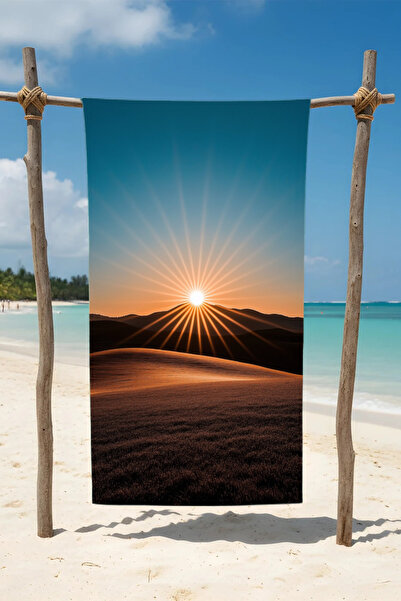 BETHA Günbatimi Printed Cotton Beach Towel – Patterned Design – 75X150 cm