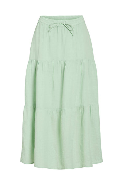 VILA Γυναικεία Φούστα Μάξι 14105428 Πράσινη