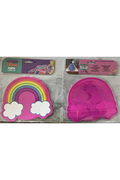 Flippy Suport pentru Pahar, Flippy, Model Curcubeu, PVC, Dimensiuni 18.5x18.5...