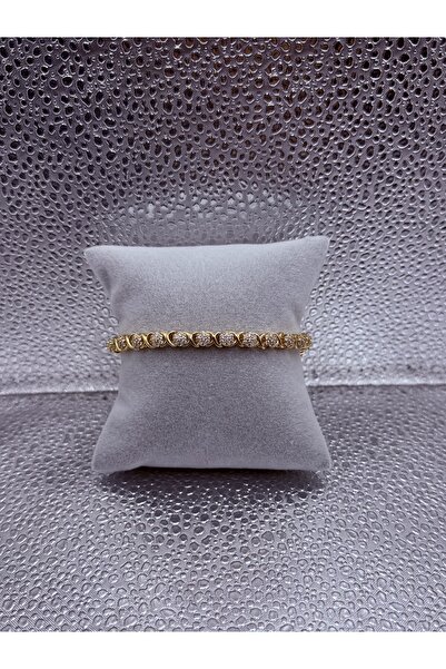 YSX JEWELRY Zirkon Taşlı 14k Altın Kaplama Bileklik