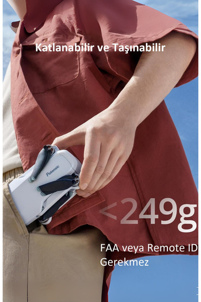 POTENSİC ATOM 3Eksenli Gimbal 4K/30FPS GPS, 96DK Uçuş, 6 KM, Görsel Takip Profesyonel Drone