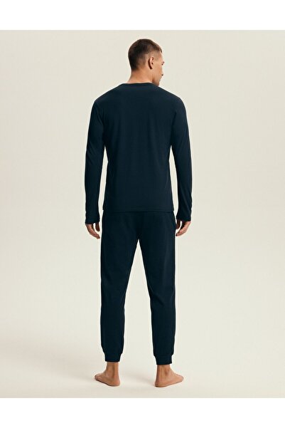 Henderson Men's Classic Pajama Set Loungewear 100% Cotton Long Sleeve & Joggers | Mike