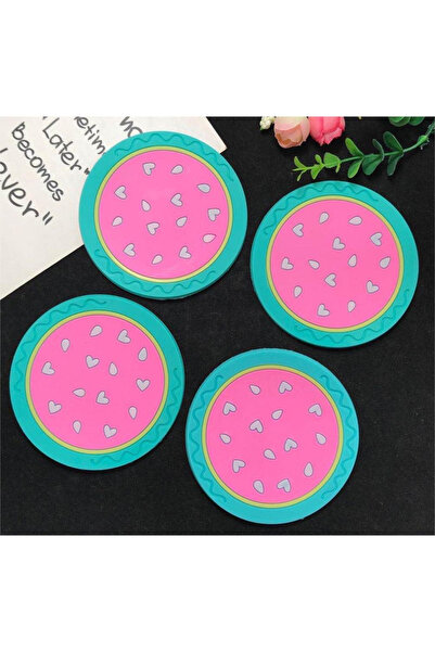 Flippy Suport pentru Pahar, Flippy, Model Pepene, PVC, Diametru 10 cm, Multic...