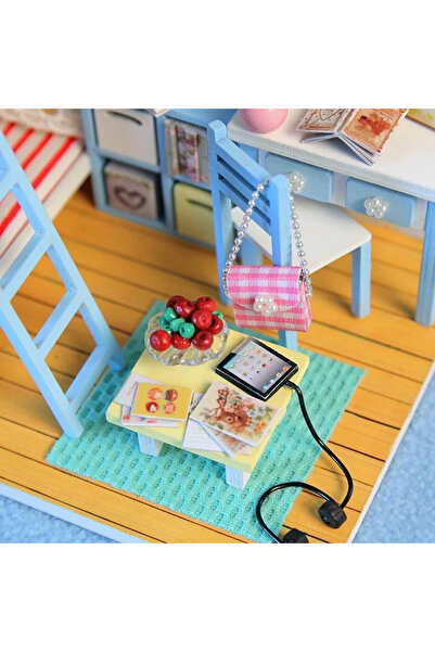 Toy DIY Miniature House Kit with Bunk Bed, Multicolored - Complete Set with Furniture and Accessories