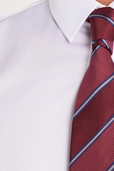 Tudors Slim Fit White Non-Iron 100% Cotton Eco-Friendly Ecoteks Certificated No Ironing Shirt