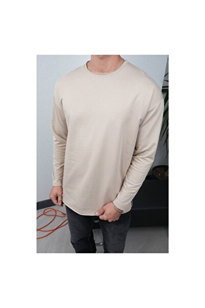 perasttesktil Hanorac oversize pentru bărbați, cu două fire