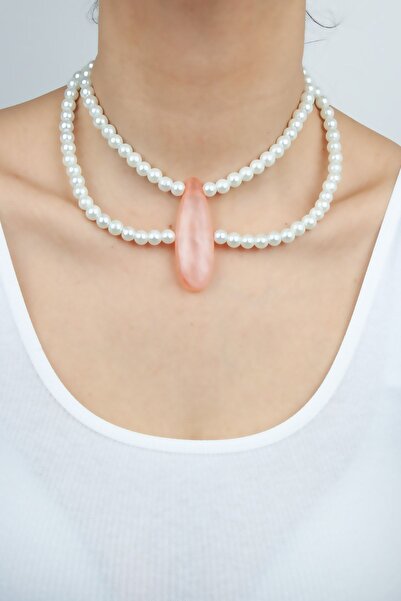 Liveyn Design Double Rows Glass Pearl Necklace