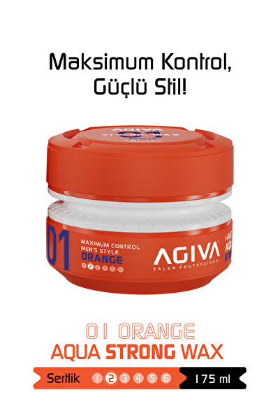 Agiva Orange Güçlü Tutuş ve Esnek Görünüm Sağlayan Wax - 175ML