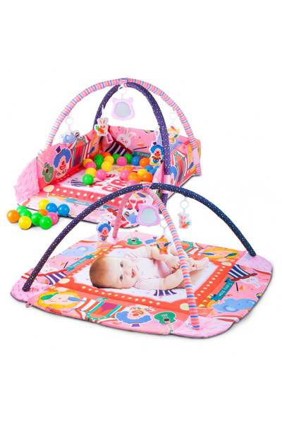MalPlay Centru de activitati bebelusi cu 30 de bile Pink