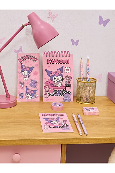 Fun Life Kuromi Okul Seti - Blok Not, Kalem, Silgi, Kalemtıraş, Çıkartmalar, ...
