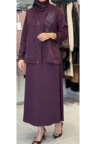 FUAT GÜRSEN بدلة فوات غورشن 4712 مزينة بالترتر والزهور مع سحاب