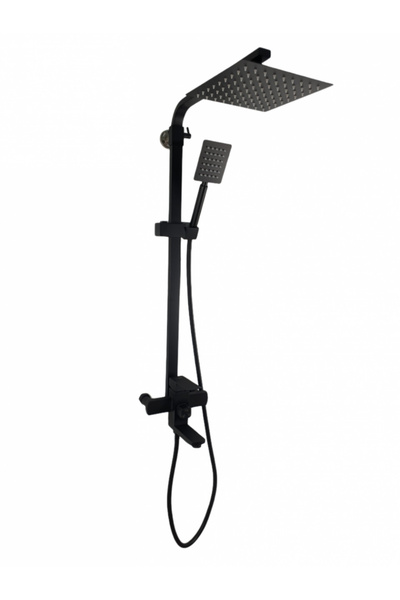 Mixxus Coloana de dus KUB-009-J NEGRU, 120 cm baterie si para, monocomanda, furtun flexibil