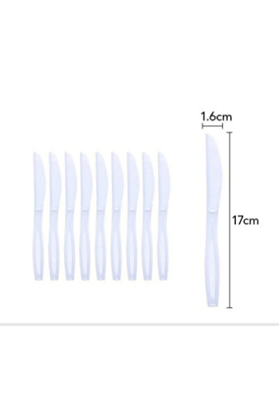 Flippy Set 10 cutite de unica folosinta 17 x 1.6 cm, alb