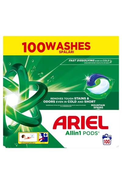Ariel Detergent De Rufe Capsula Allin 1 Pods Mountain Spring, 100 Spalari