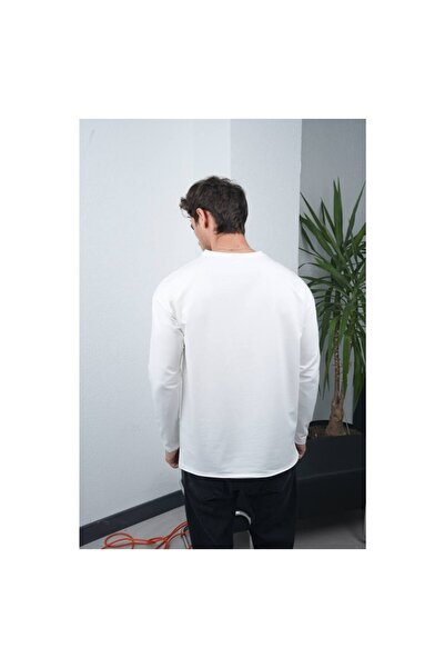 perasttesktil Men's Oversized Basic Two Thread Sweatshirt