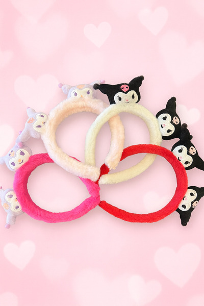 ŞEHRAZAT HANDMADE TASARIM KUROMİ PELUŞ TAÇ SAÇ TOKASI