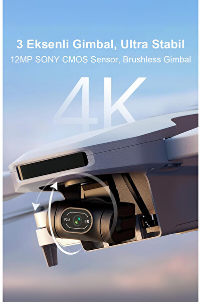 POTENSİC ATOM 3Eksenli Gimbal 4K/30FPS GPS, 96DK Uçuş, 6 KM, Görsel Takip Profesyonel Drone