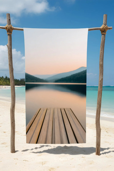 BETHA Sea Printed Cotton Beach Towel – Patterned Design – 75X150 cm