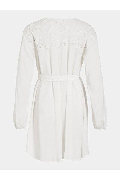 VILA Γυναικείο Καλοκαιρινό Φόρεμα 14092006 Εκρού