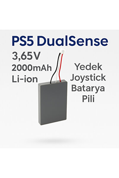 qasul PS5 DualSense 3.65V 2000mAh Li-ion Yedek Joystick Batarya Pili