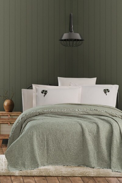 Sudemhome Κεντημένο κάλυμμα κρεβατιού μεγάλου μεγέθους