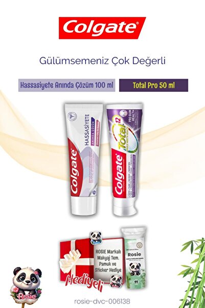 Colgate Diş Macunu Total Pro, Hassasiyete Anında Çözüm ve Rosie Hediye