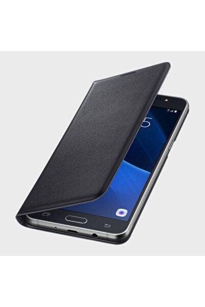 Samsung Husa de protectie Flip Wallet pentru Galaxy J5 2016 Negru