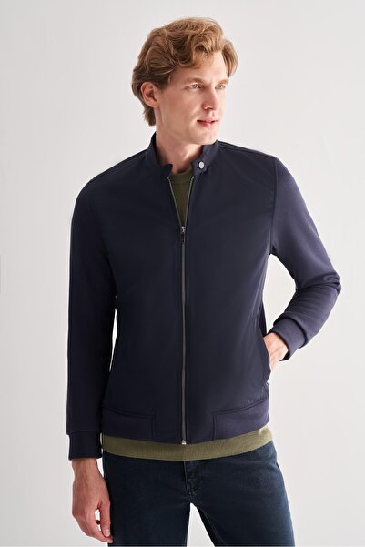 İmza Koyu Lacivert Dik Yaka Cls Slim Fit Mont 1007255127