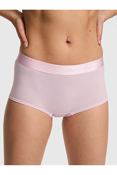 PİNK Logolu Pamuklu Boyshort Külot