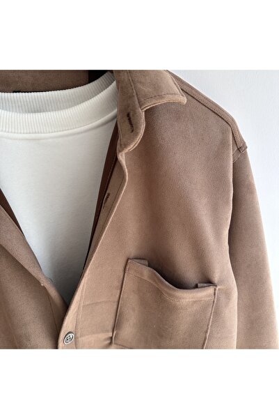 tiggirmoda Мъжка риза с разкършен крой от нубук