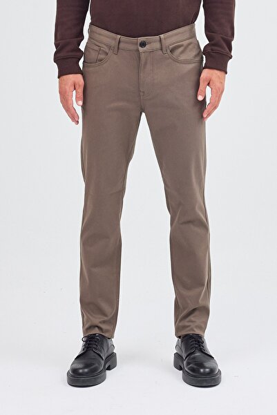 İmza Haki 5 Cep Düz Paça Pamuklu Slim Fit 5 Cep Casual Pantolon 1003255154