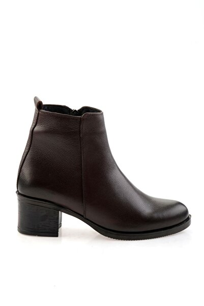 Bambi Kahve Hakiki Deri Kadın Bot & Bootie K02286001103